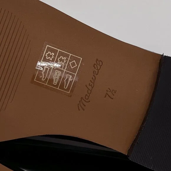 Madewell Penny Loafer In Leather True Black Size 7.5 New In Box - Picture 10 of 10